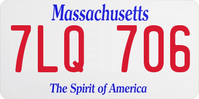 MA license plate 7LQ706