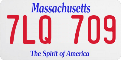 MA license plate 7LQ709