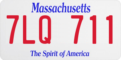 MA license plate 7LQ711
