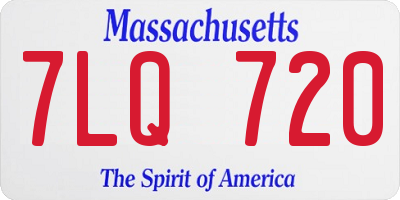 MA license plate 7LQ720