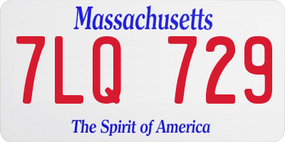 MA license plate 7LQ729