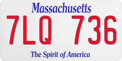 MA license plate 7LQ736