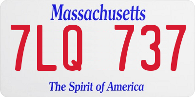MA license plate 7LQ737