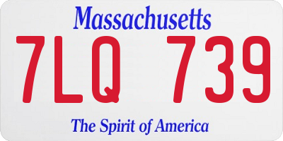 MA license plate 7LQ739