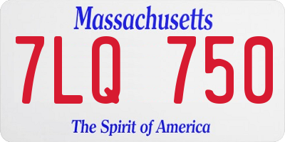 MA license plate 7LQ750
