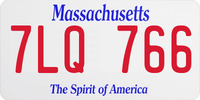 MA license plate 7LQ766