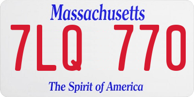MA license plate 7LQ770