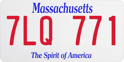 MA license plate 7LQ771