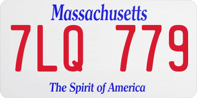 MA license plate 7LQ779