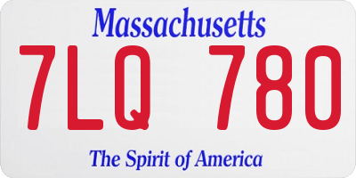 MA license plate 7LQ780