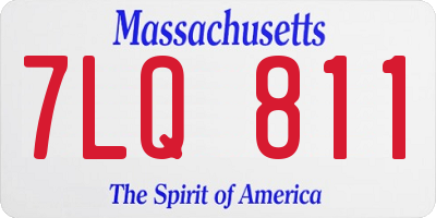 MA license plate 7LQ811