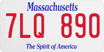 MA license plate 7LQ890