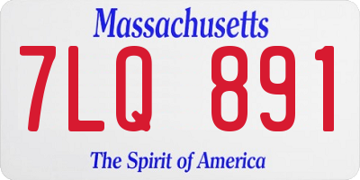 MA license plate 7LQ891