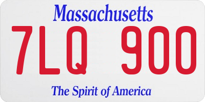 MA license plate 7LQ900