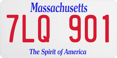 MA license plate 7LQ901