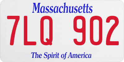MA license plate 7LQ902