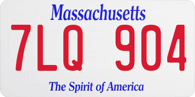 MA license plate 7LQ904