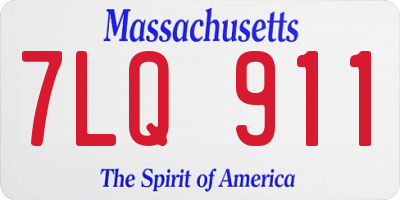 MA license plate 7LQ911