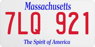 MA license plate 7LQ921