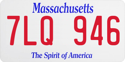 MA license plate 7LQ946