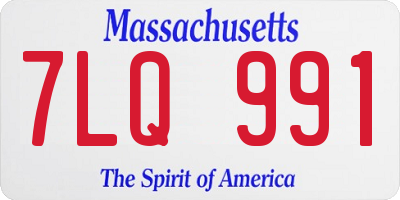 MA license plate 7LQ991