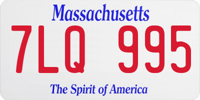 MA license plate 7LQ995