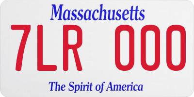 MA license plate 7LR000