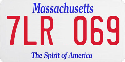 MA license plate 7LR069