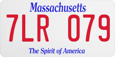 MA license plate 7LR079