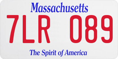 MA license plate 7LR089