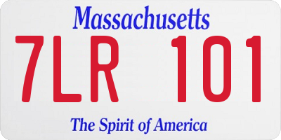 MA license plate 7LR101