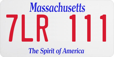 MA license plate 7LR111