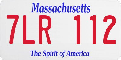 MA license plate 7LR112