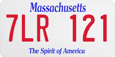 MA license plate 7LR121