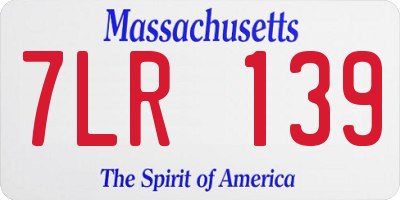 MA license plate 7LR139