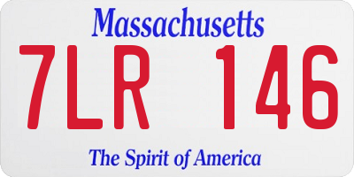 MA license plate 7LR146