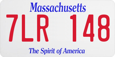 MA license plate 7LR148