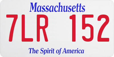 MA license plate 7LR152