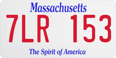 MA license plate 7LR153