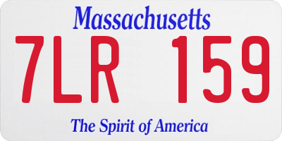 MA license plate 7LR159