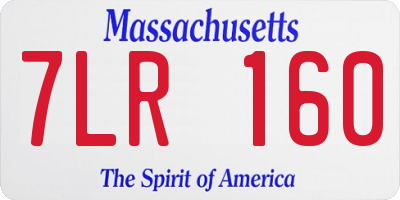 MA license plate 7LR160