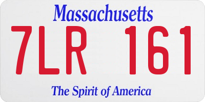 MA license plate 7LR161