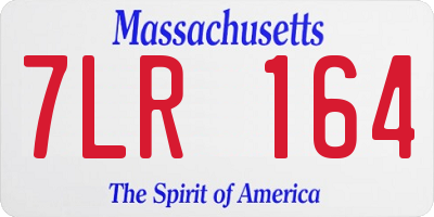 MA license plate 7LR164