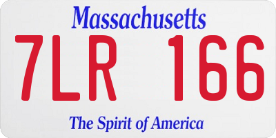 MA license plate 7LR166