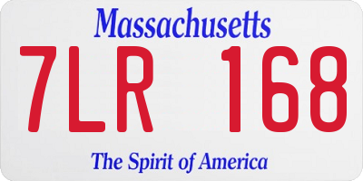 MA license plate 7LR168