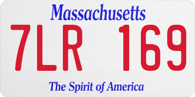 MA license plate 7LR169