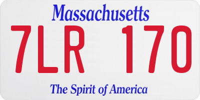 MA license plate 7LR170
