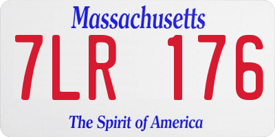 MA license plate 7LR176