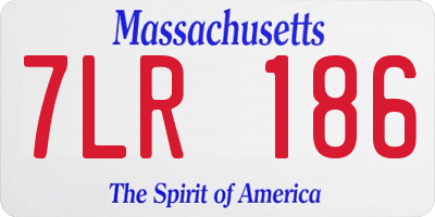 MA license plate 7LR186