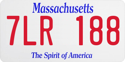 MA license plate 7LR188